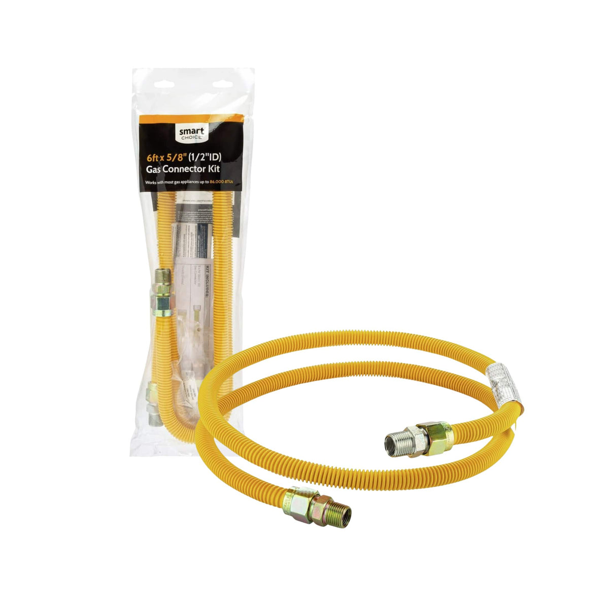 Smart Choice - 6’ X 5/8” Gas Connector Kit