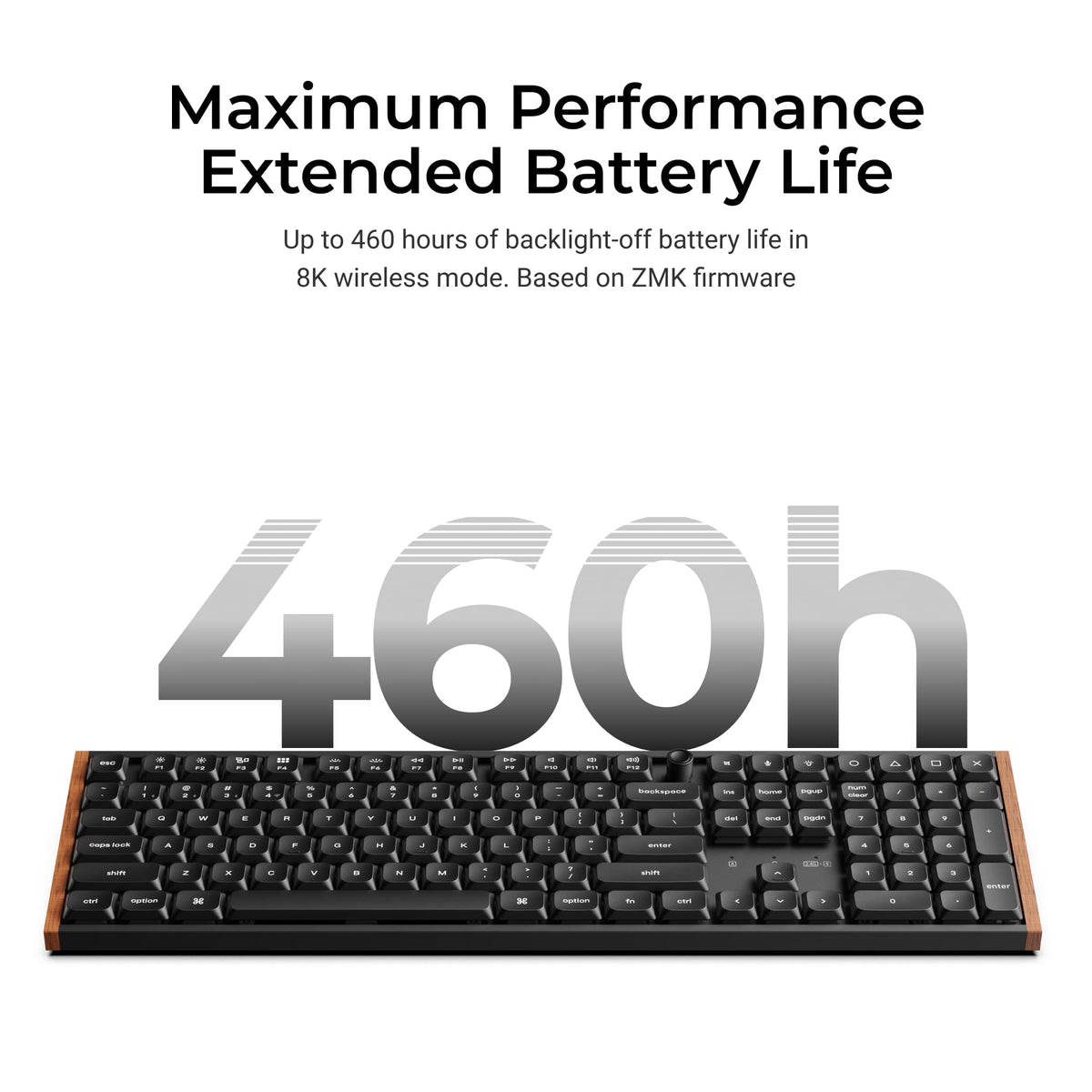 Keychron - K5 Ultra 8k 100% Custom POM Switch Mechanical Gaming Keyboard with Programmable ZMK Launcher Software - Black