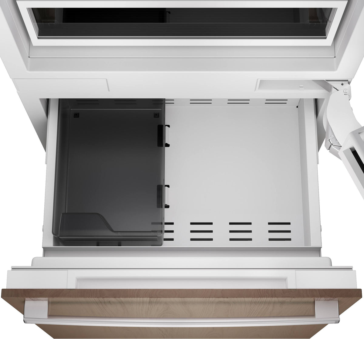 Bosch - Benchmark Series 30 in. Wide 16.5 Cu. Ft. Bottom Freezer Built-in Smart Refrigerator - Custom Panel Ready