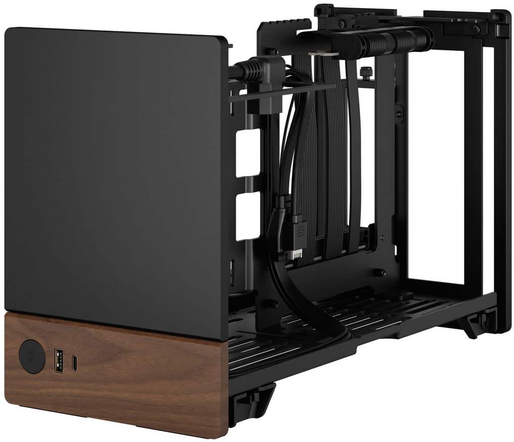 Fractal Design - Terra Graphite with PCIe 4.0 Riser Mini-ITX Small Form Factor PC Case - Black