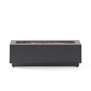Modern Outdoor Iron Propane Fire Pit, 50, 000 Btu, Sleek Design - Brown / Gold