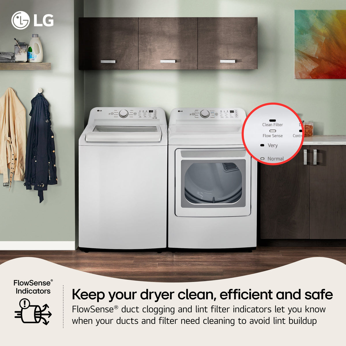 LG - 7.3 Cu. Ft. Ultra Large Rear Control Electric Dryer with Sensor Dry and LoDecibel Quiet Operation - White