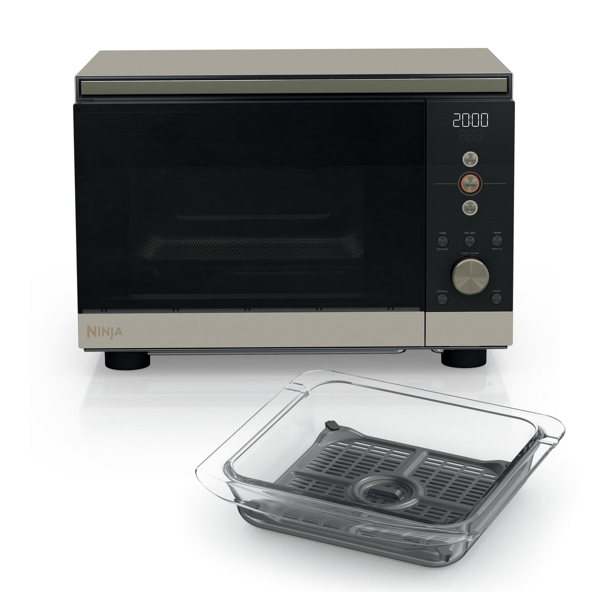 Ninja - Crispi Microwave and Air Fryer with FusionCrisp Technology - Stone Gold