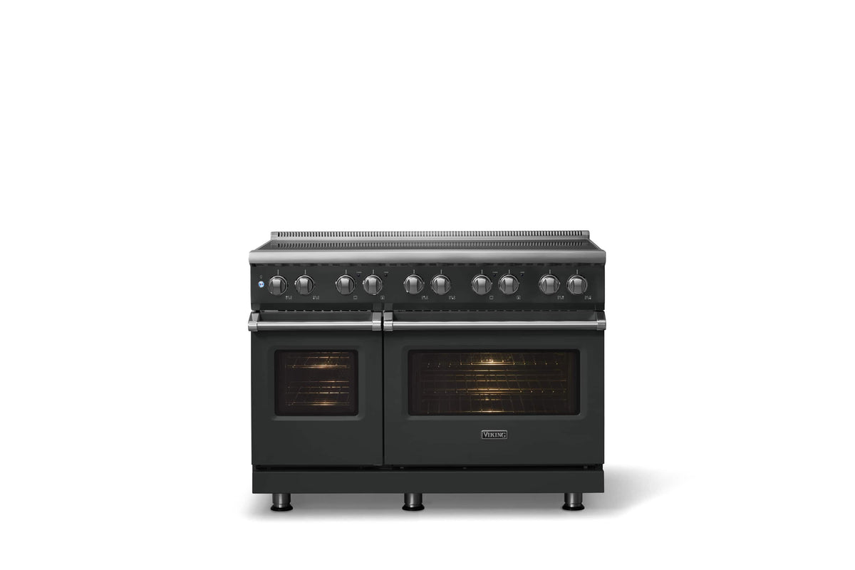 Viking - 48 in. Wide 6 Elements Pro 5 Series 7.3 Cu. Ft. Freestanding 6 Element Induction Convection Range - Antique Bronze