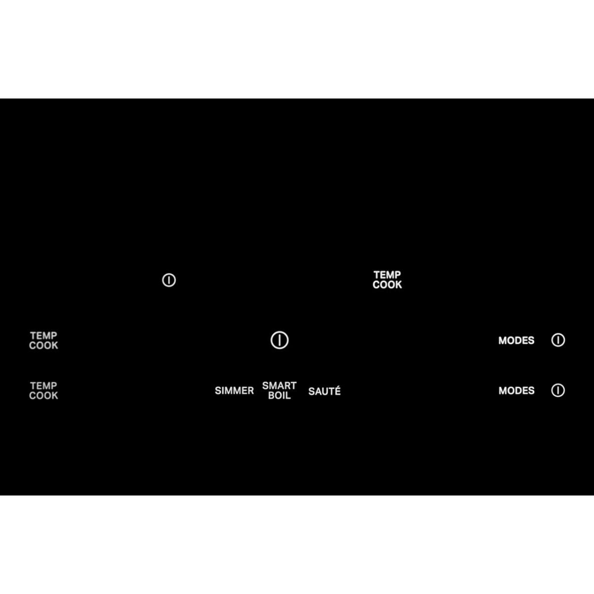 KitchenAid - 36 in. Wide 4 element Electric Induction Cooktop with 5 Cooking Zones and Temp Cook Induction Technology - Stainless Steel