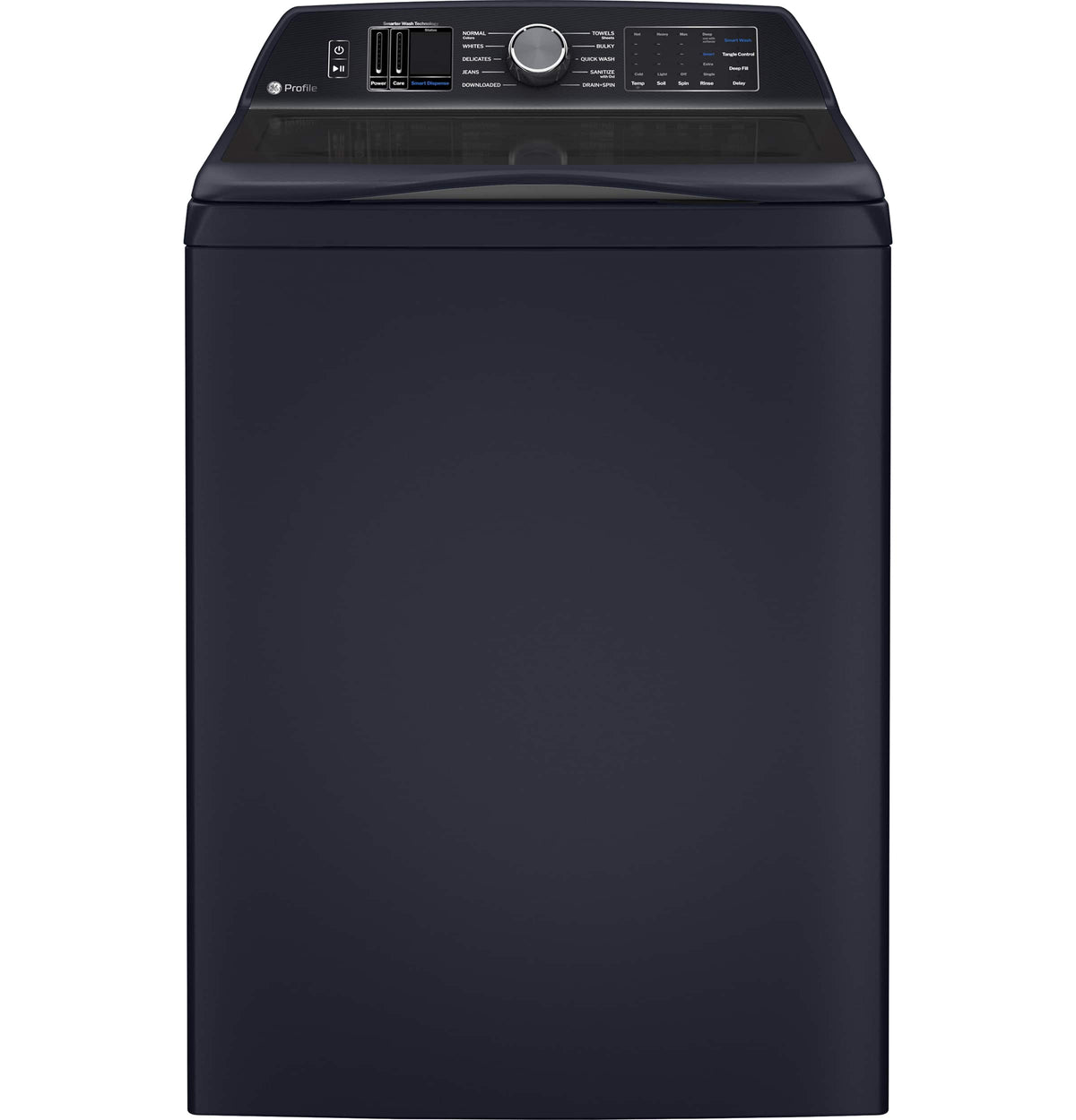 GE Profile - 5.4 Cu. Ft. High-Efficiency Smart Top Load Washer with Adaptive SmartDispense - Sapphire Blue