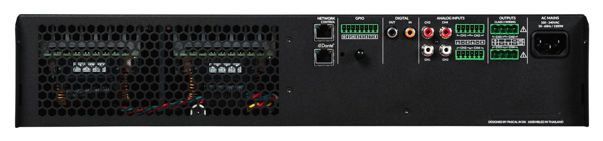 Sonance - Blaze PowerZone Connect 2004D – 2000 W DSP-enabled Class-D amplifier with 4 channels and Dante (Each) - Black