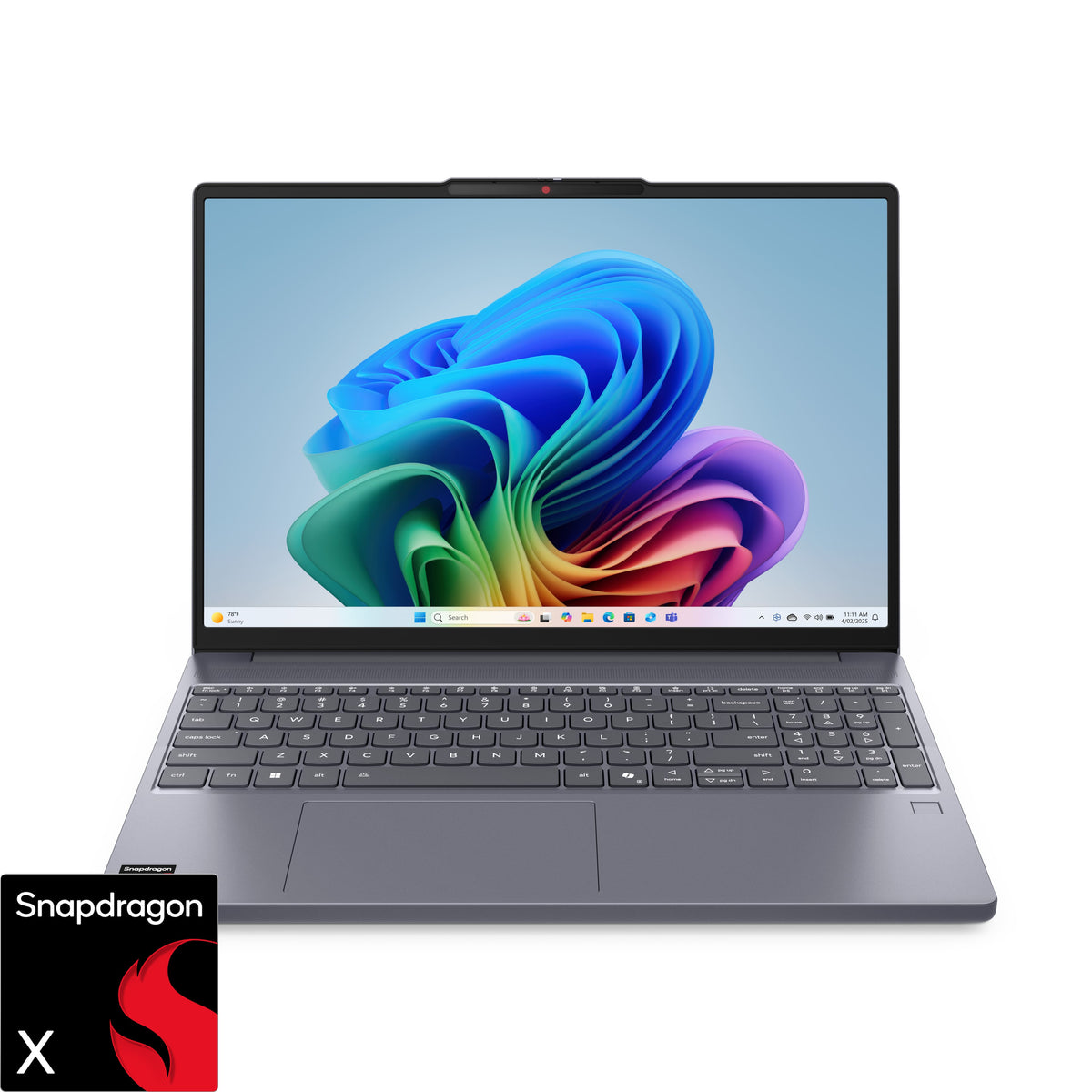 Lenovo - IdeaPad Slim 3x - Copilot+ PC - 15.3" 2k Touchscreen Laptop - Snapdragon X 2025 - 16GB Memory - 256GB SSD - Luna Grey