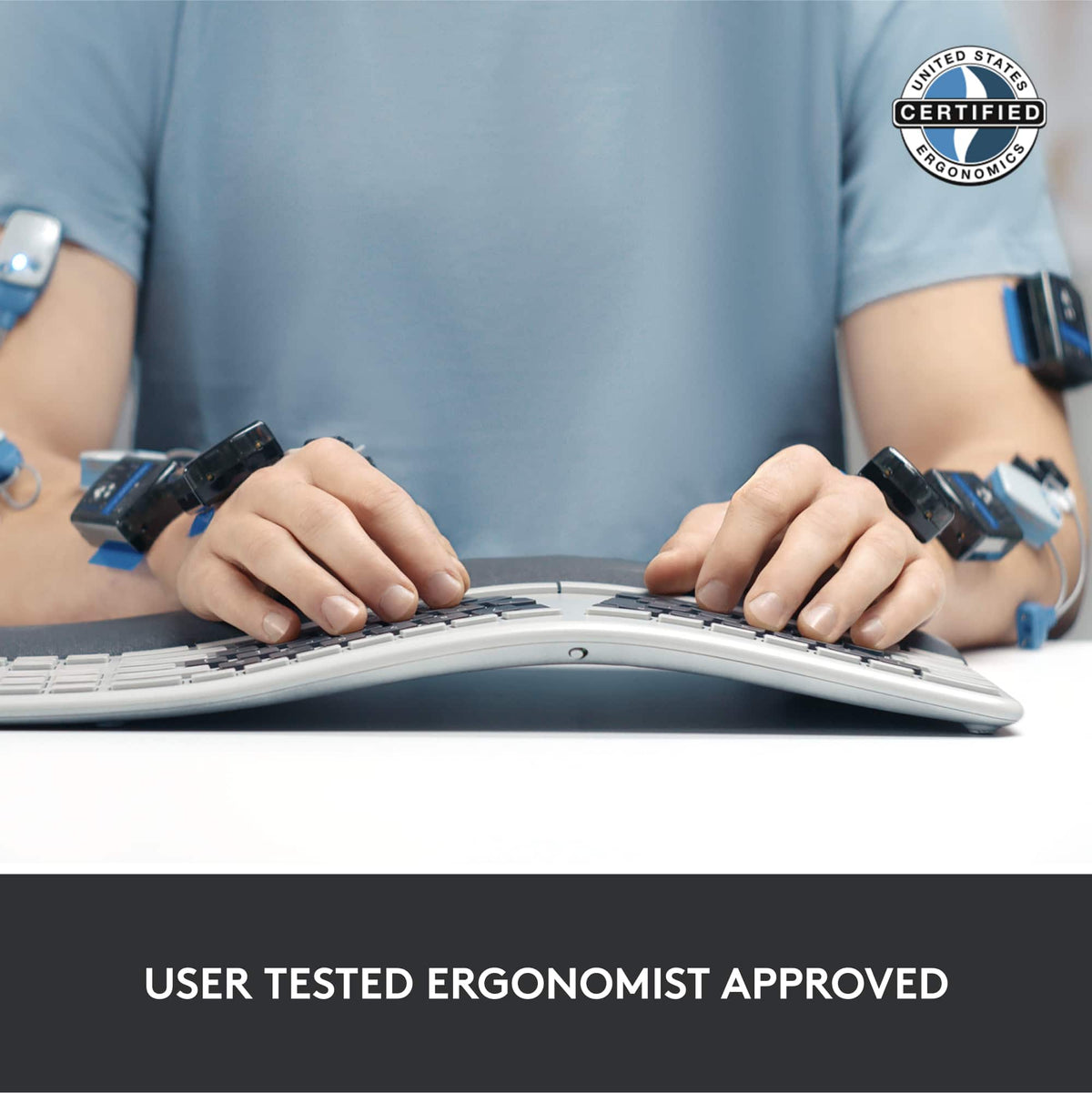 Logitech - ERGO K860 Ergonomic Full-size Wireless Scissor Keyboard for Windows and Mac with Palm Rest - Black