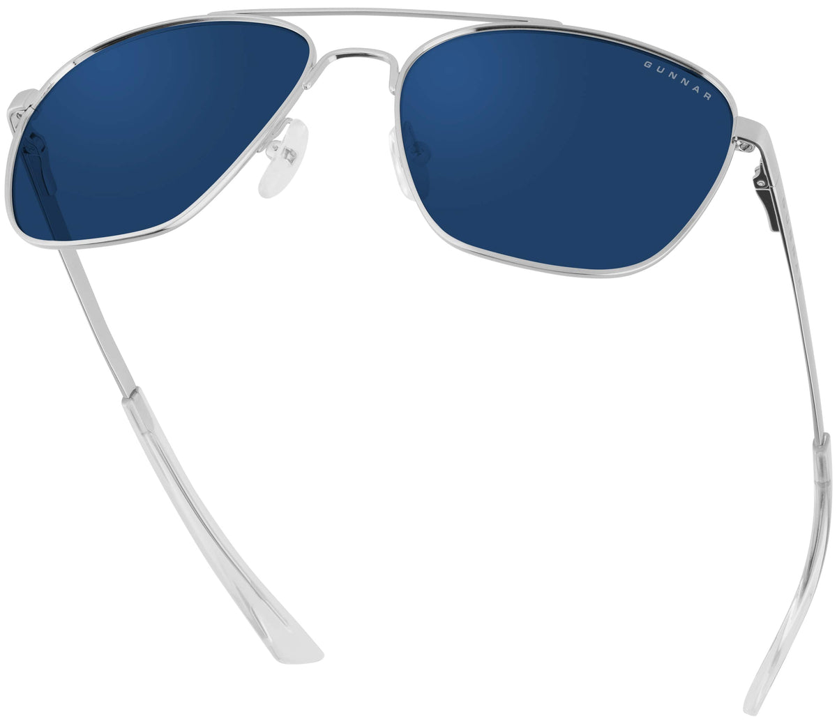 GUNNAR - Mustang Computer Glasses with Blue Light Reduction, Sun Lenses - Chrome