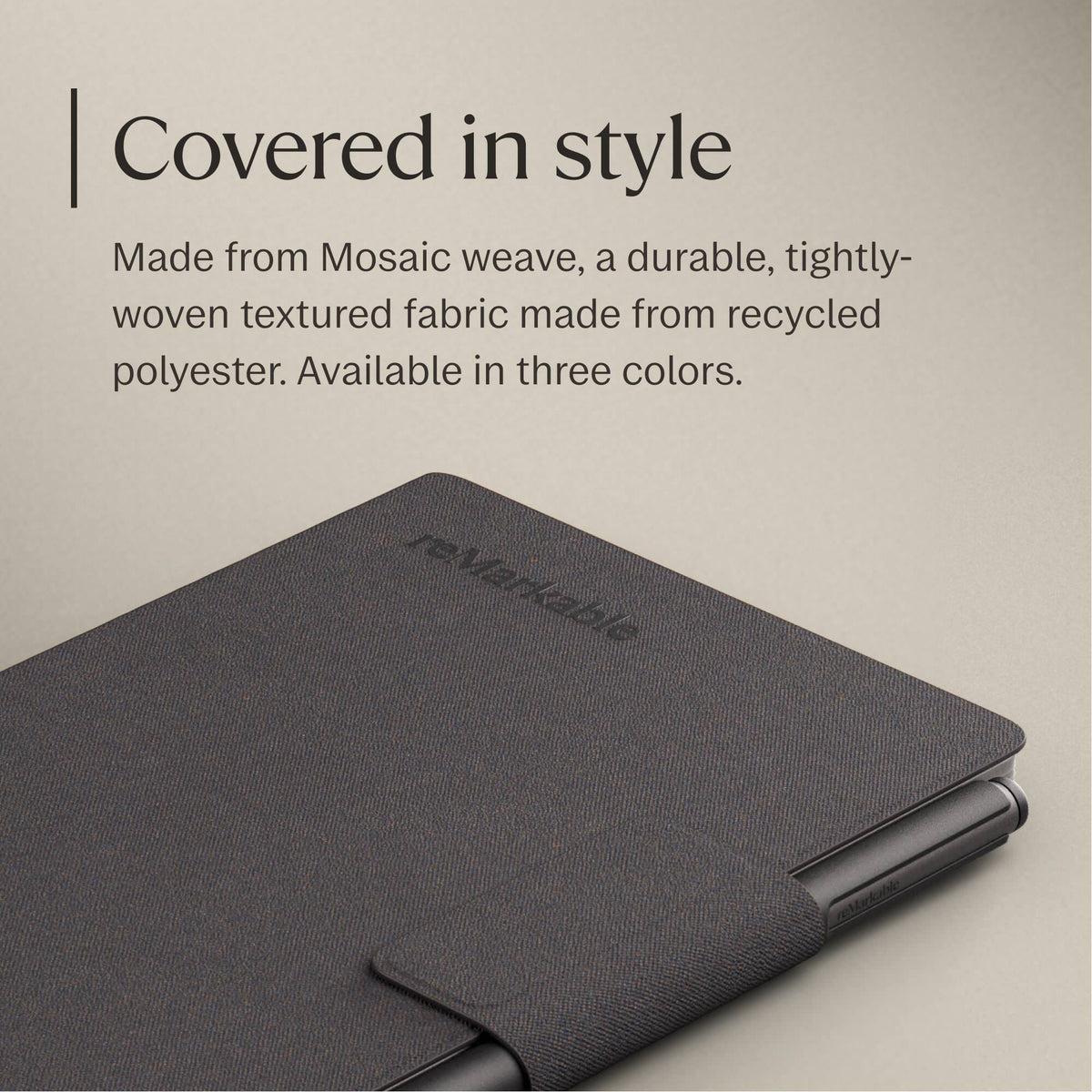 reMarkable - Paper Pro Move - Mosaic weave Book Folio for your 7.3'' paper tablet - Basalt
