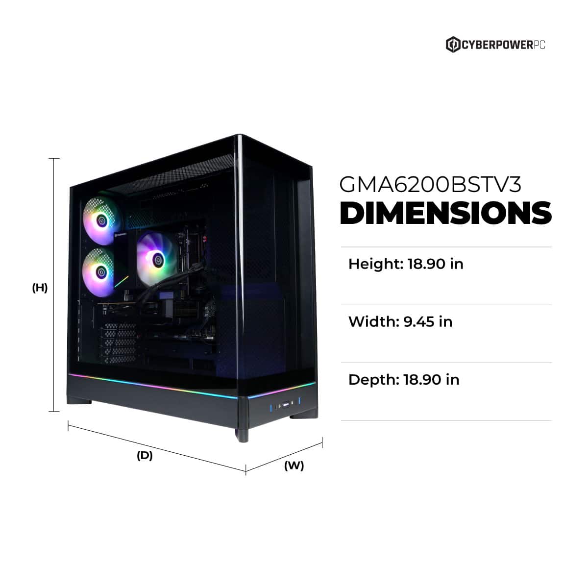 CyberPowerPC - Gaming Desktop - AMD Ryzen 7 8700F - NVIDIA GeForce RTX 5060 8GB - 16GB DDR5 - 1TB PCIe 4.0 SSD Storage - Black
