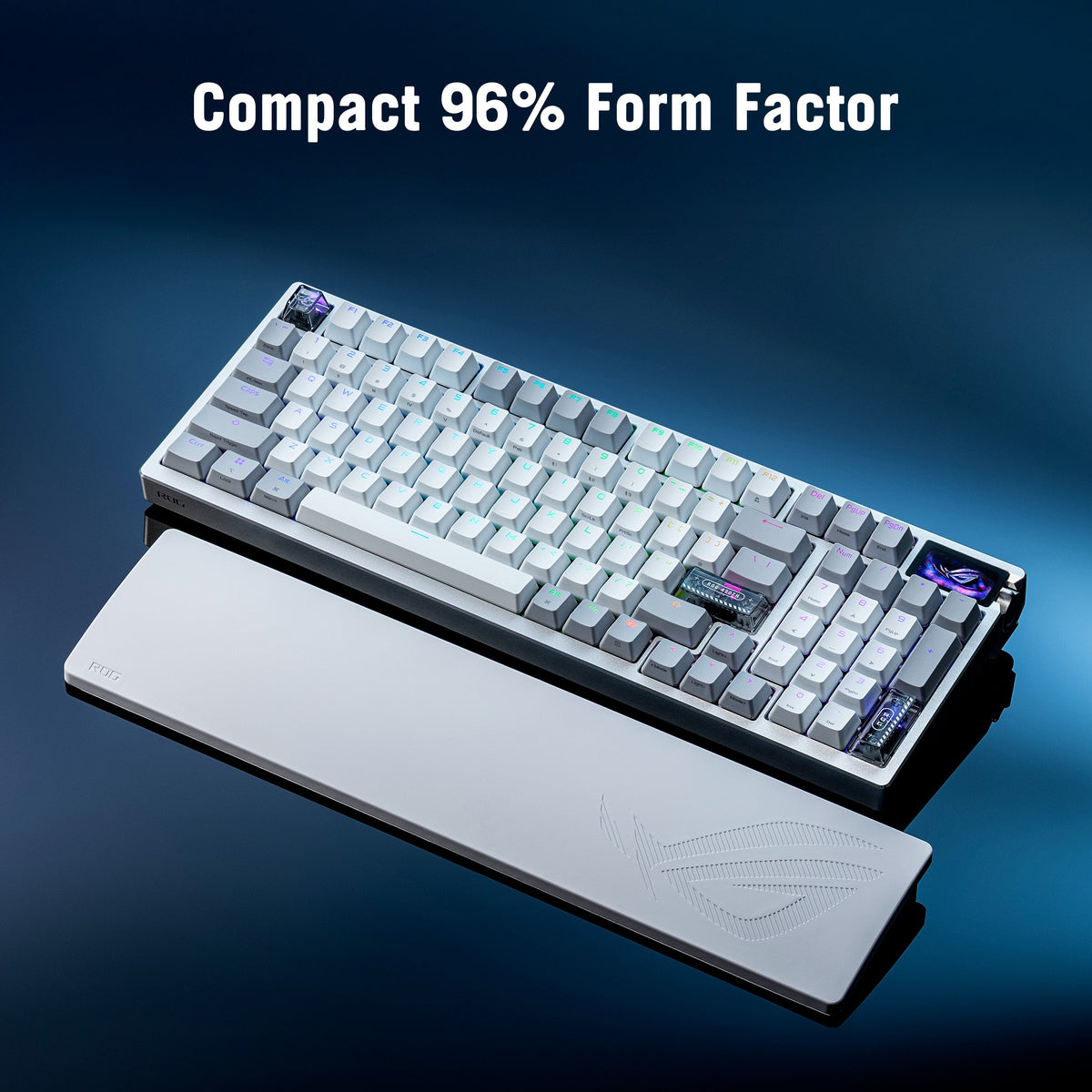 ASUS - ROG Azoth 96% Wireless Magnetic Hall Effect RGB Gaming Keyboard with Hot-Swappable ROG HFX V2 Switches - White