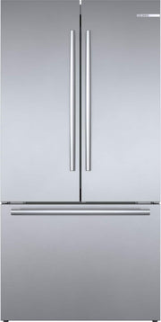 Bosch - 800 Series 36 in. Wide 21 Cu. Ft. French Door Bottom Freezer Counter-Depth Smart Refrigerator with VitaFresh - Stainless Steel