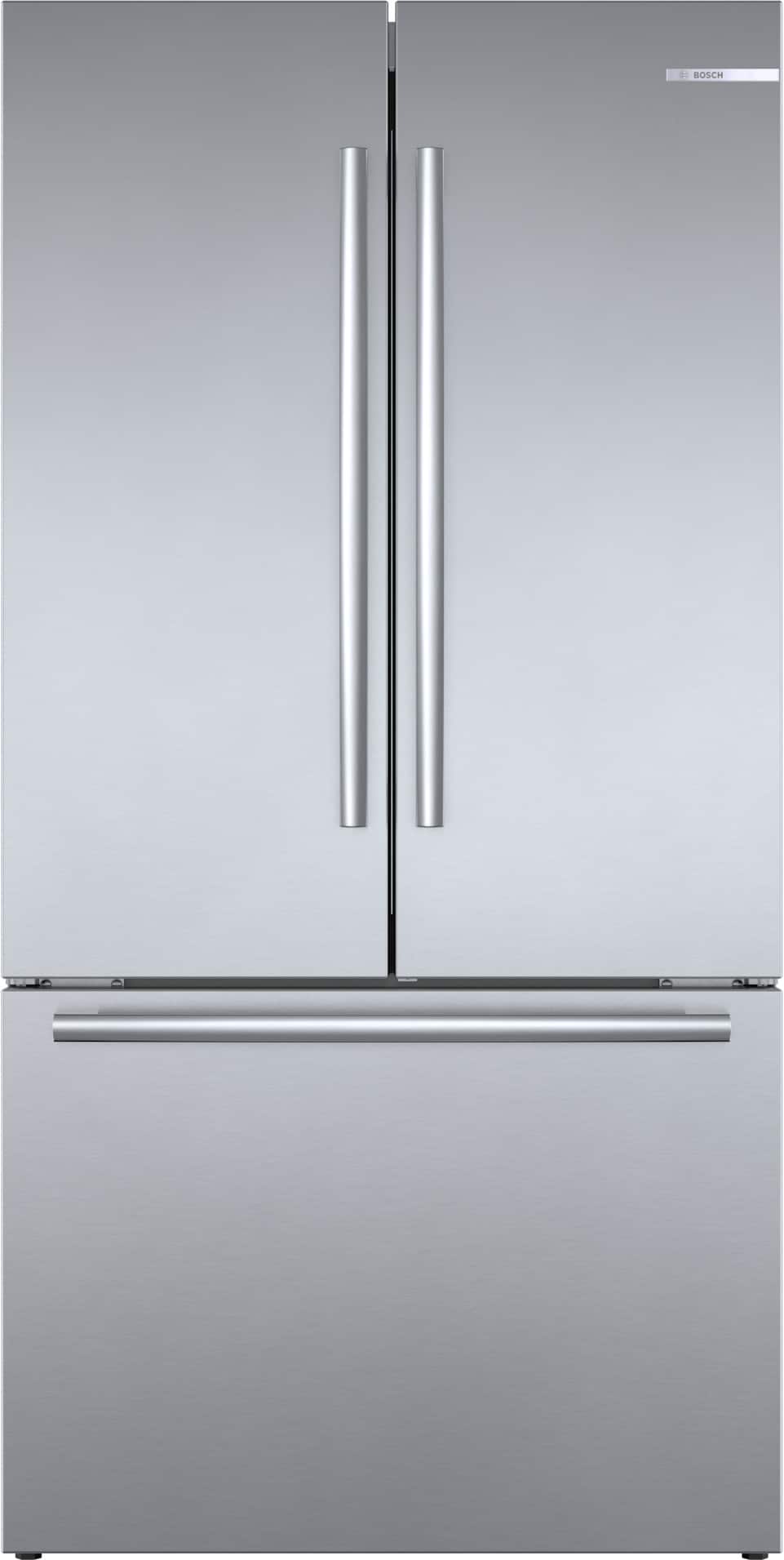 Bosch - 800 Series 36 in. Wide 21 Cu. Ft. French Door Bottom Freezer Counter-Depth Smart Refrigerator with VitaFresh - Stainless Steel