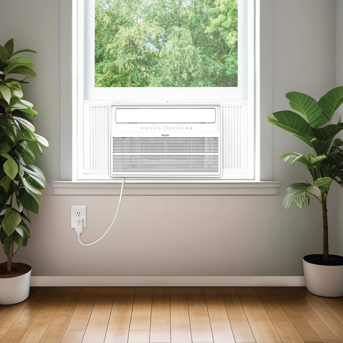 Whirlpool - 15,000 BTU Window Mounted Inverter Air Conditioner with Remote Control - White