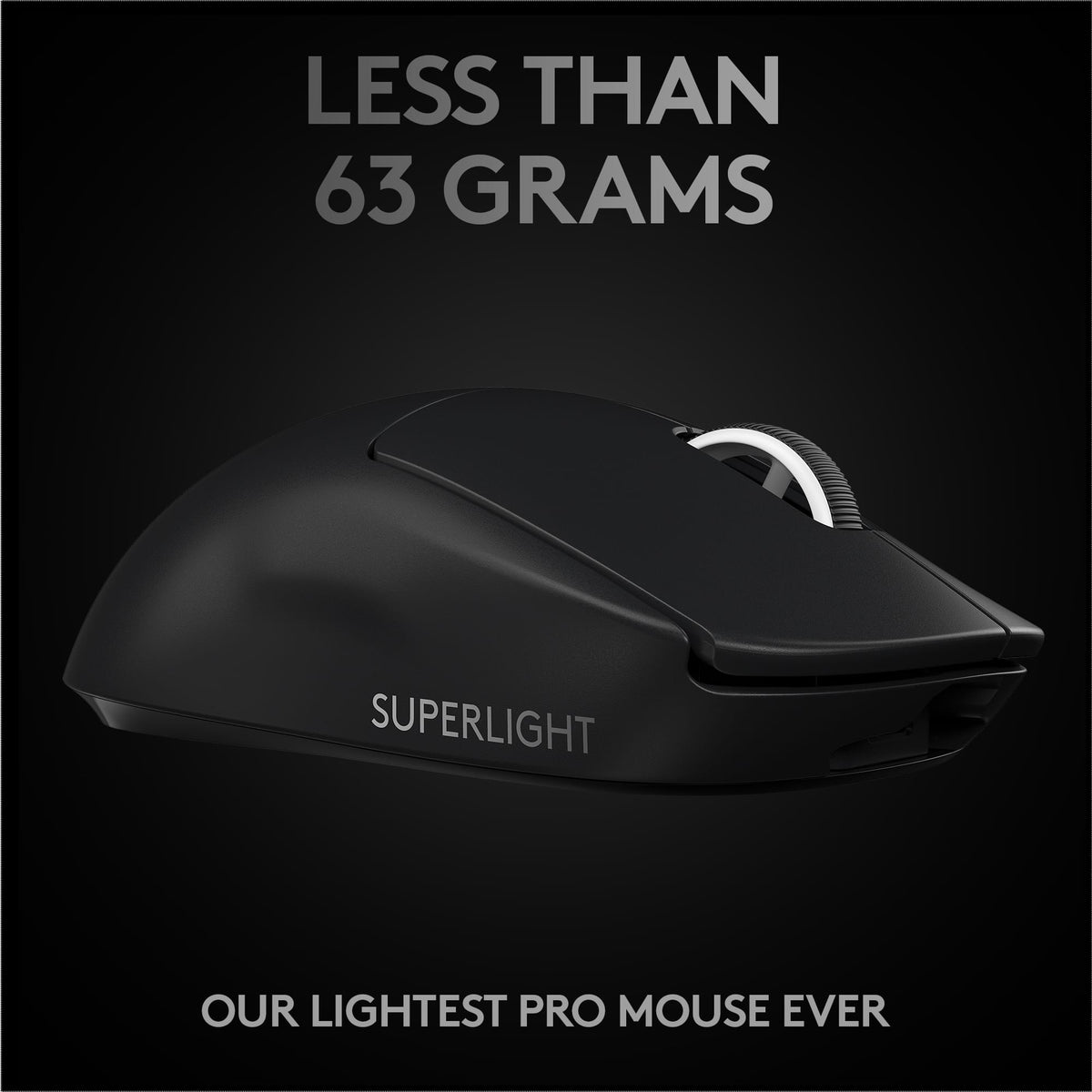 Logitech - PRO X SUPERLIGHT Lightweight Wireless Optical Gaming Mouse with HERO 25K Sensor - Wireless - Black