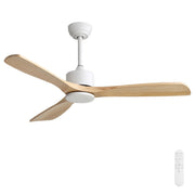 42" Ceiling Fan With No Light, Reversible DC Motor, 2 Downrods (12.5Cm / 25Cm) For Bedroom & Living Room - White