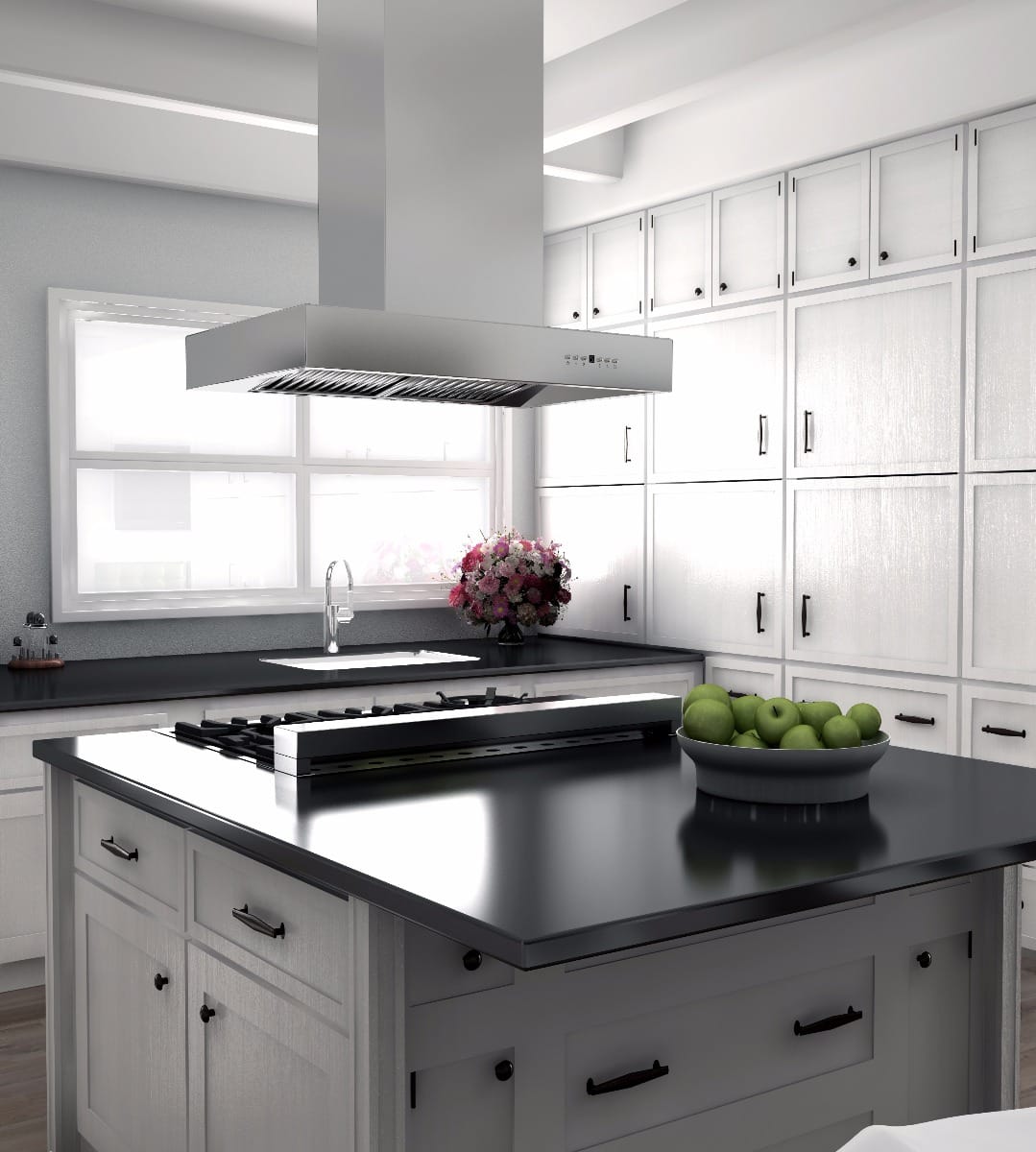 ZLINE - 48 inches - Externally Vented - Island Range Hood - Stainless Steel