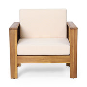 Slat Design Club Chairs With Cushions