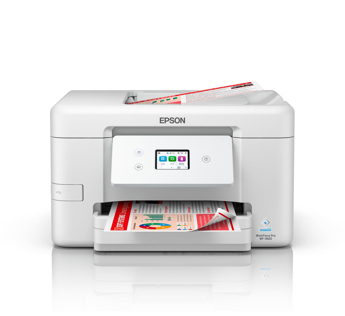 Epson - WorkForce Pro WF-3920 Wireless All-in-One Inkjet Printer - White