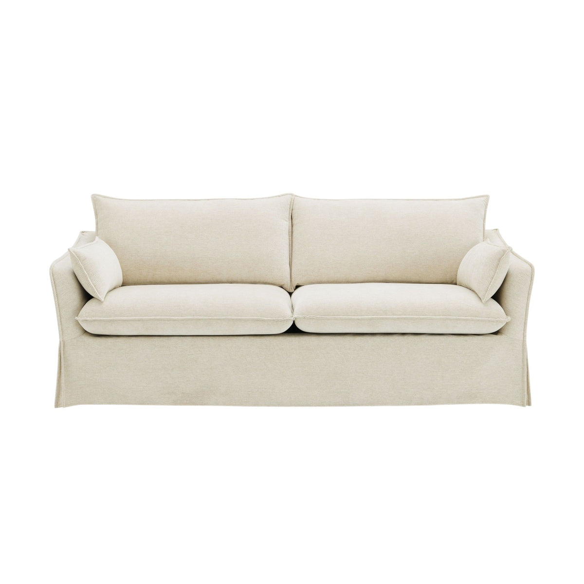 Shane - Sofa With 2 Pillows - Beige