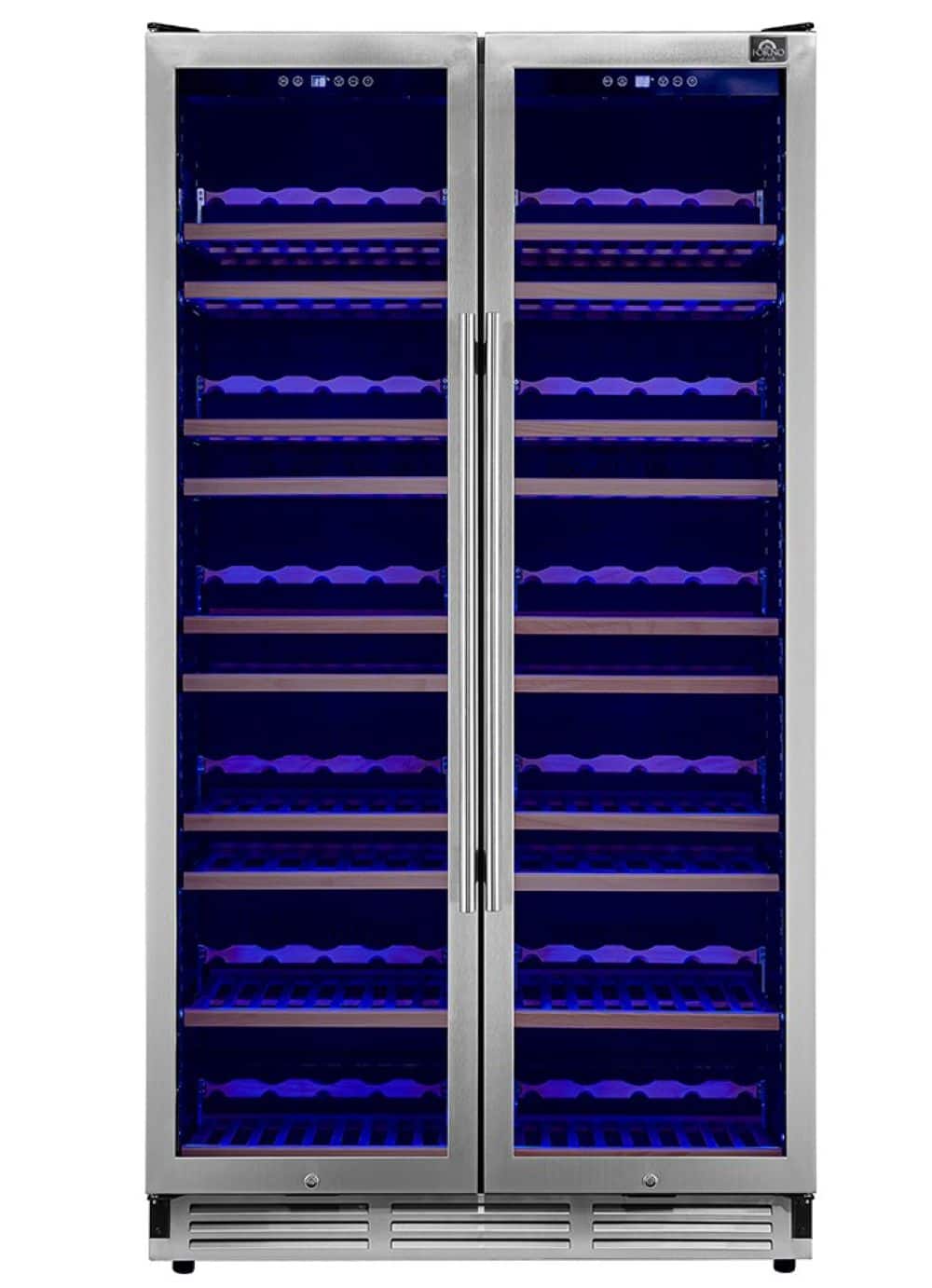 Forno Appliances - Vernazza 166-Bottle Dual Zone Wine Cellar - Stainless Steel
