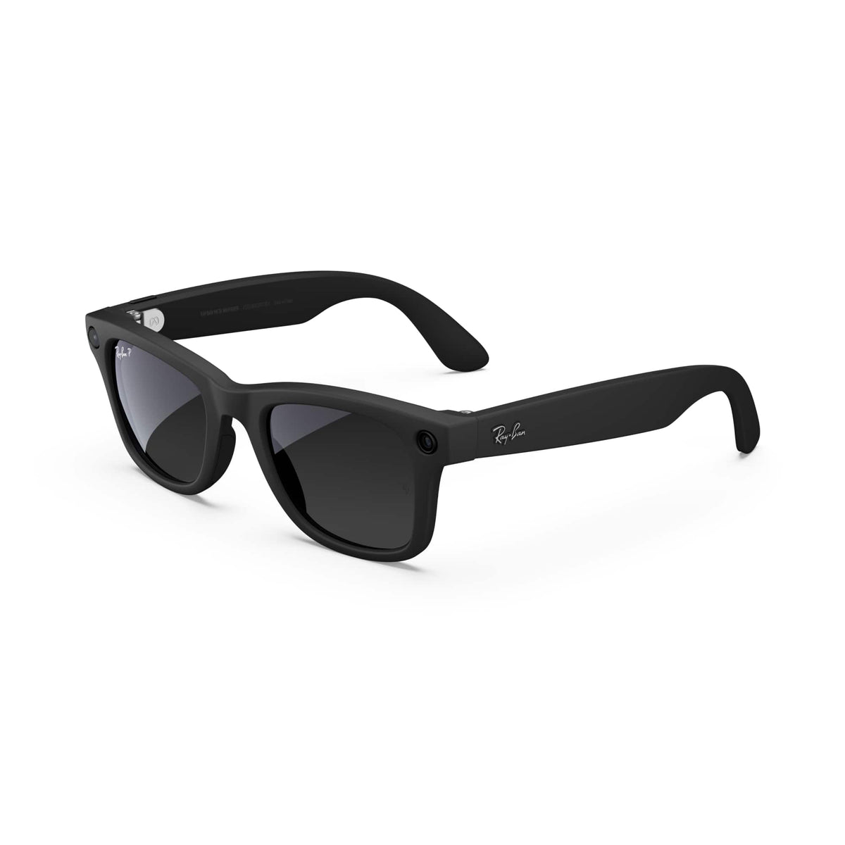 Ray-Ban Meta - Wayfarer Large (Gen 1) glasses with Meta AI, Audio, Photo, Video Compatibility - Polarized Gradient Graphite Lenses - Matte Black