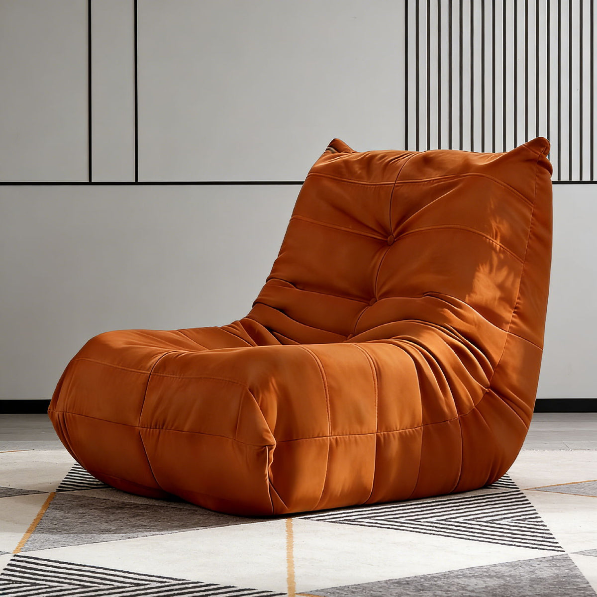 Sillón decorativo de lujo con detalle capitoné, mobiliario para sala de estar