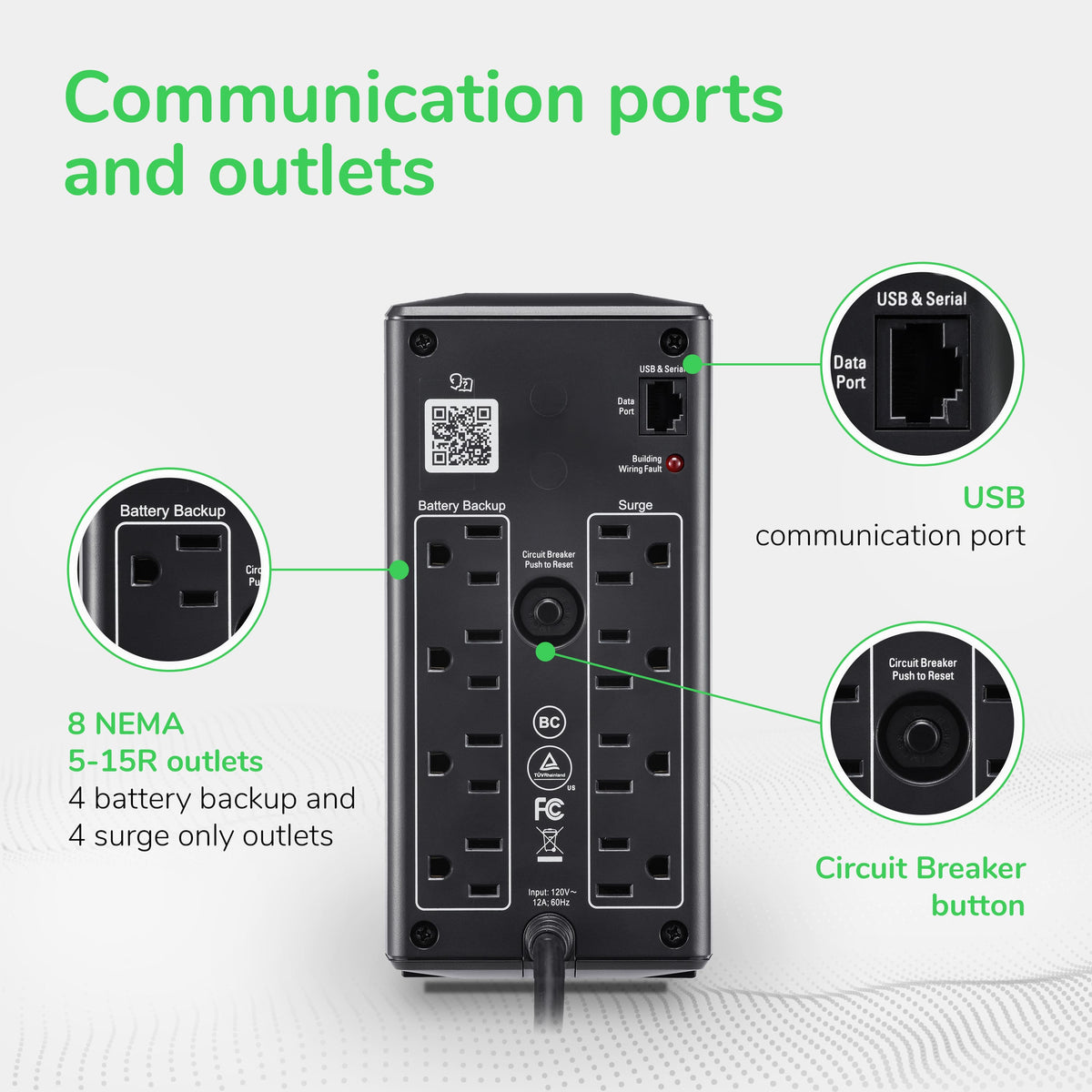 APC - Back-UPS Pro 1050VA Retail, 1050VA, 600W, 8 outlets - Black