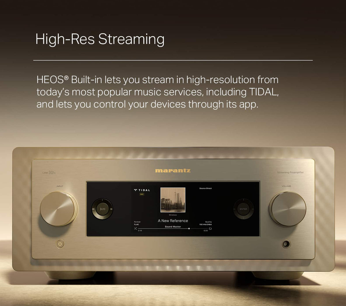 LINK 10n Network Audio Player with HEOS, Google Assistant Compatible - Marantz Champagne