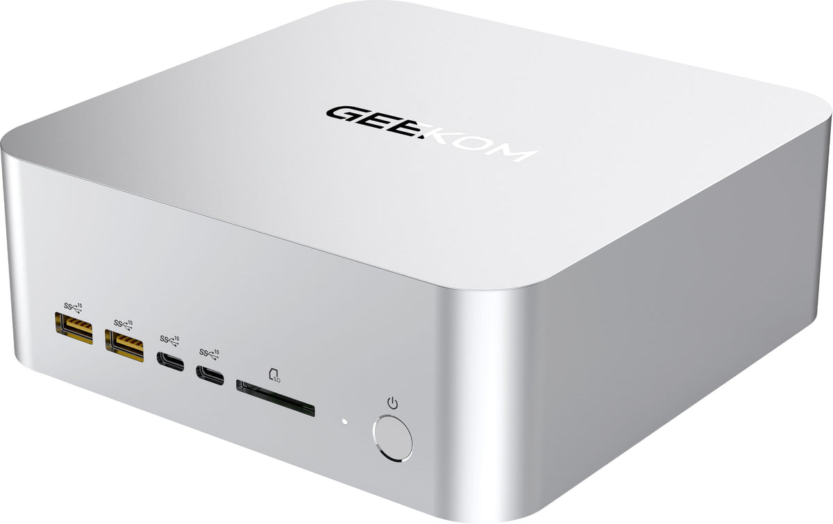 GEEKOM - A9 Mega mini PC AMD Ryzen™ AI Max Series 395 processor, Radeon™ 8060S Graphics,128GB Quad-Channel RAM, 2TB SSD Storage - Silver