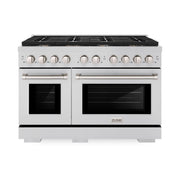 48 in. Wide 8 Burner ZLINE Paramount Double Oven Dual Fuel Range (SDR-BR-48) - Stainless Steel
