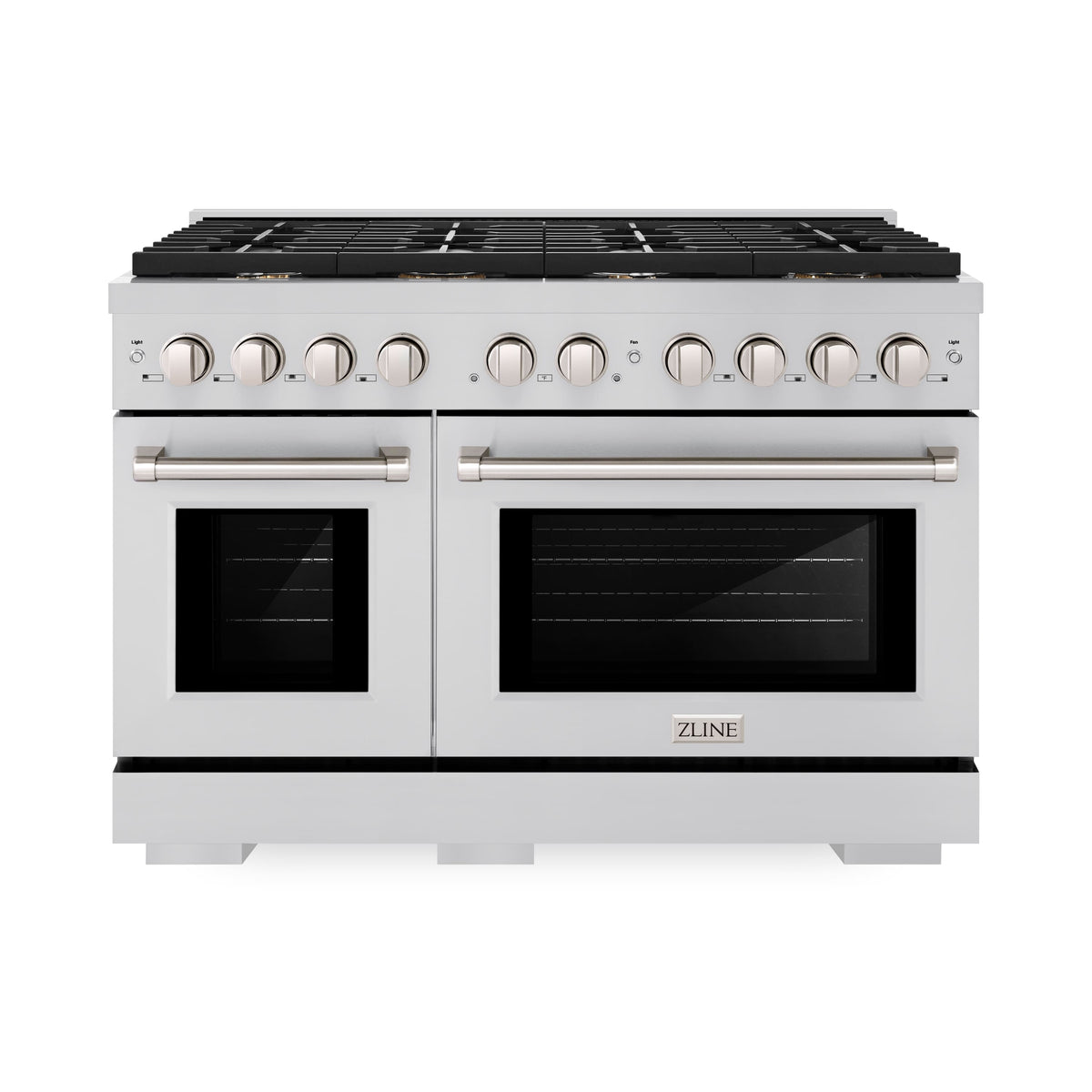 48 in. Wide 8 Burner ZLINE Paramount Double Oven Dual Fuel Range (SDR-BR-48) - Stainless Steel