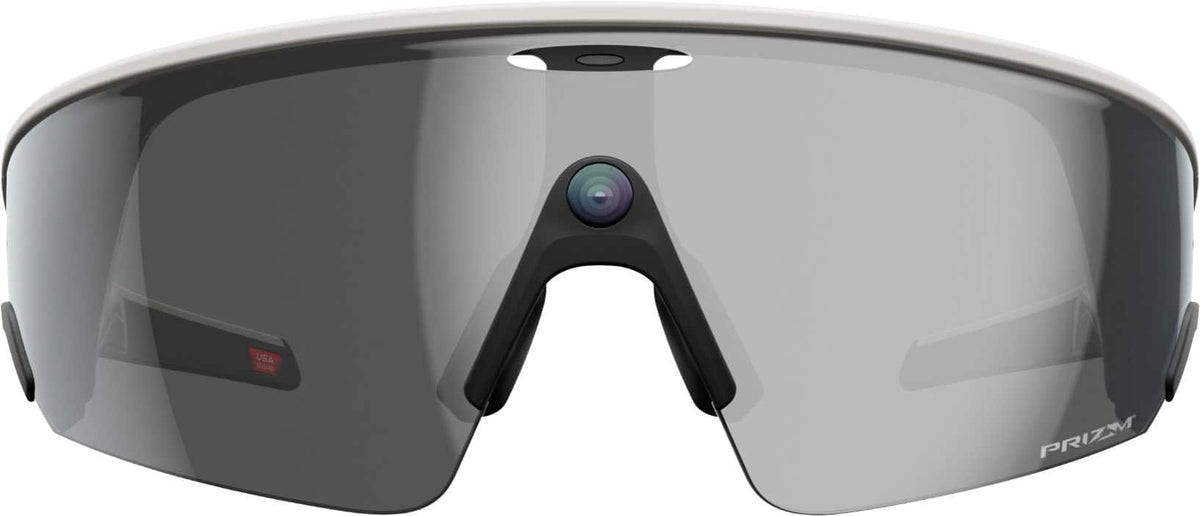 Oakley Meta - Vanguard with Meta AI, Audio, Photo, Video Compatibility - Prizm Black lenses - White
