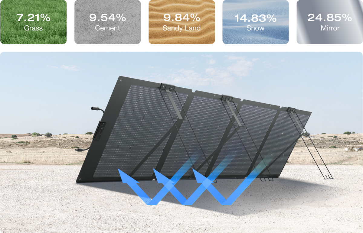 EcoFlow - NextGen 220W Bifacial Portable Solar Panel - Black