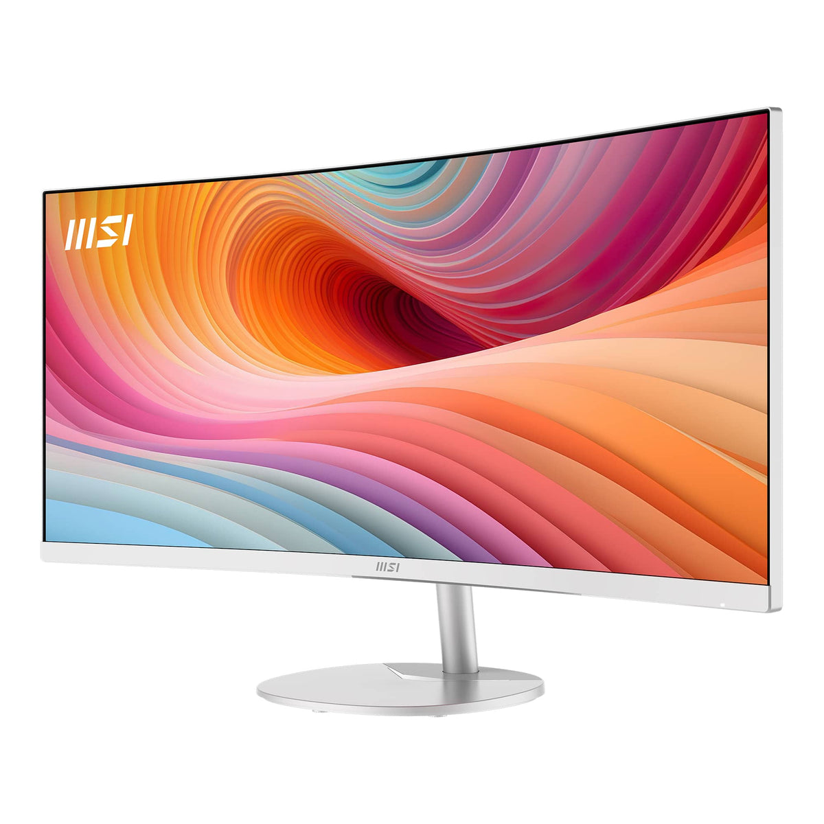 MSI - PRO MP341CQW E12 34" Curved UWQHD 120Hz 1ms VA Business Monitor with Built-in Speakers( (DisplayPort, HDMI ) - White