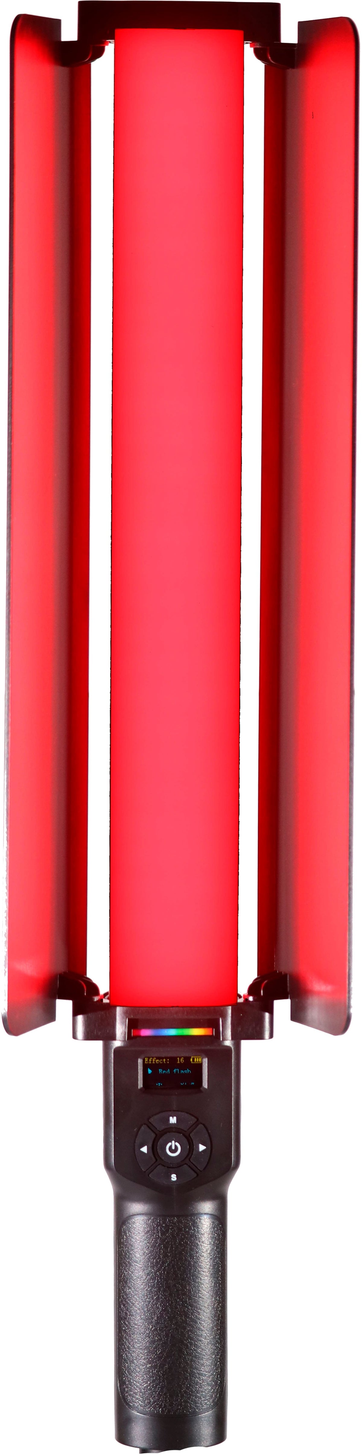 Sunpak - RGB LightStick PRO with Built-in Battery and Barndoors - Black