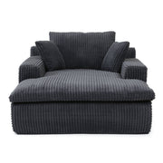 Oversized Upholstered Chaise Lounge Chair Sleeper Couch - Gray