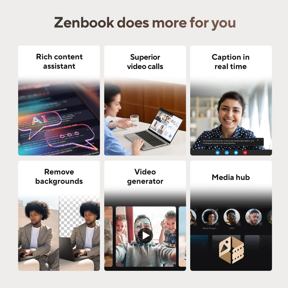 ASUS - Zenbook S14 14" OLED Touch Screen Laptop - Intel Core Ultra 7 258V - 32GB RAM - 1TB SSD - Copilot+ PC - Scandinavian White