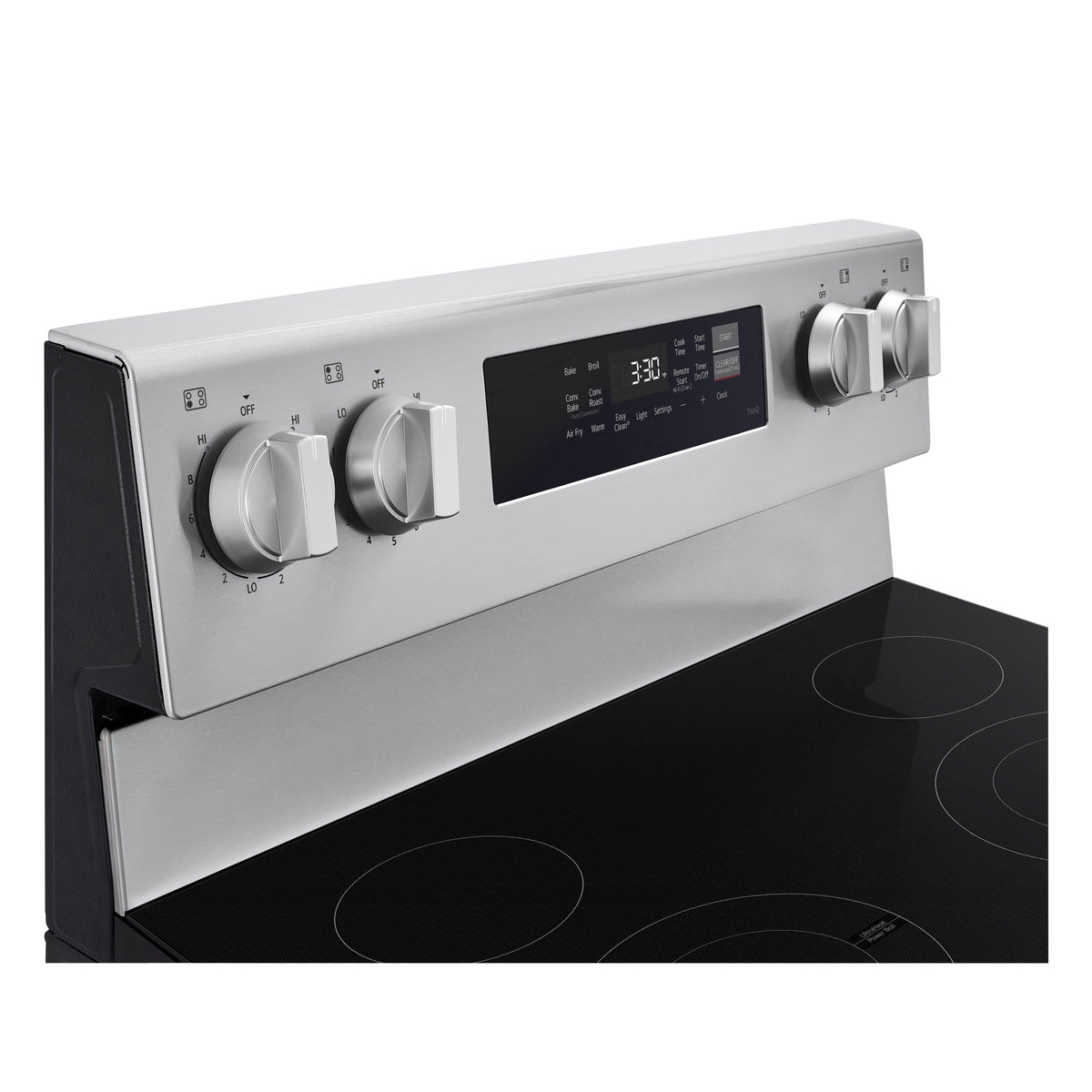 LG - 30-in Wide 6.3 Cu. Ft. Freestanding Electric Convection Smart Range with 4 Elements, Air Fry and WideView Window - Stainless Steel