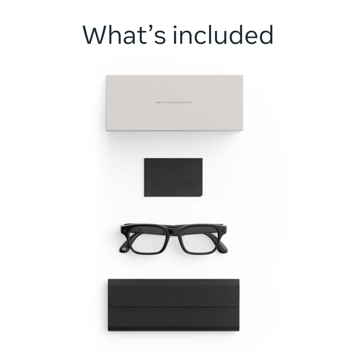Meta - Adventurer Large - AI Glasses - Smart Features like 12MP Camera, Live Translate- 8+ Hour Battery - Clear Lenses - Classic Black
