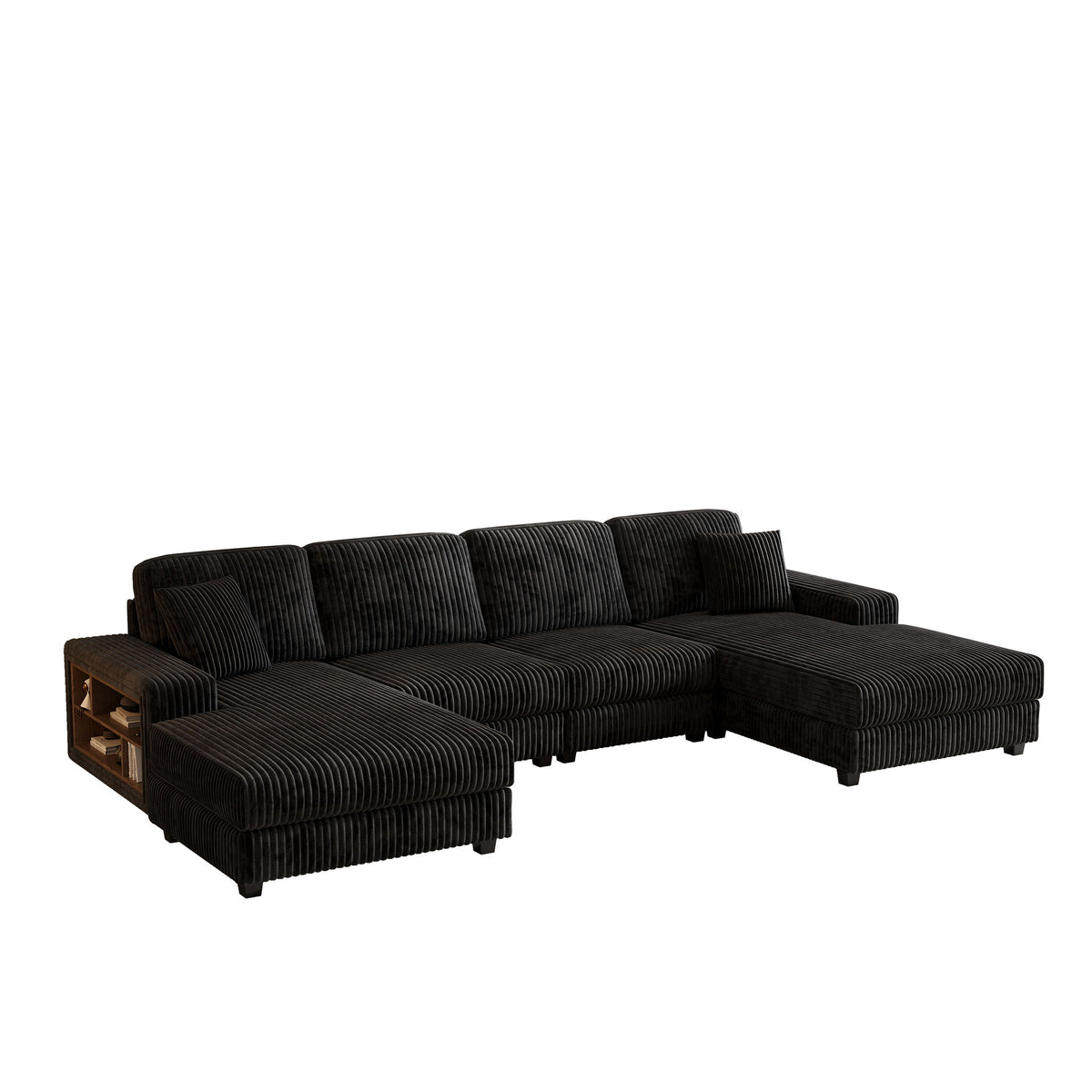 Sofá convertible en forma de U, chaise longue grande de 4 plazas para salón