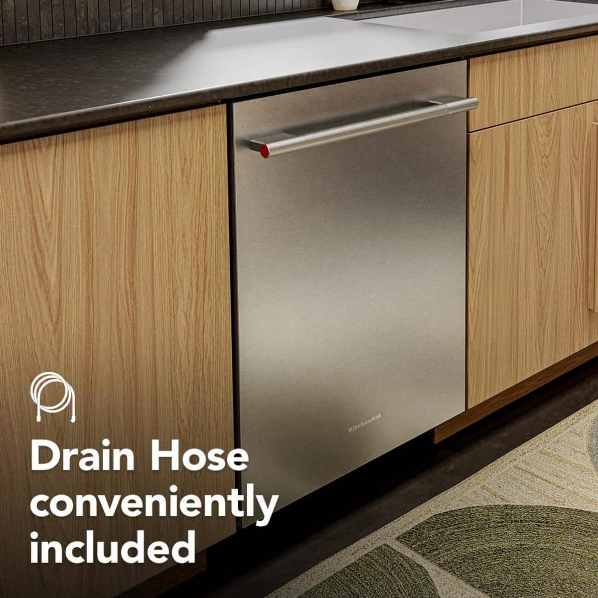 KitchenAid - 24" Top Control Built-In Dishwasher with 360 Max Jets Third Rack, Advanced ProDry, Ultra-bright LED Lighting - Stainless Steel