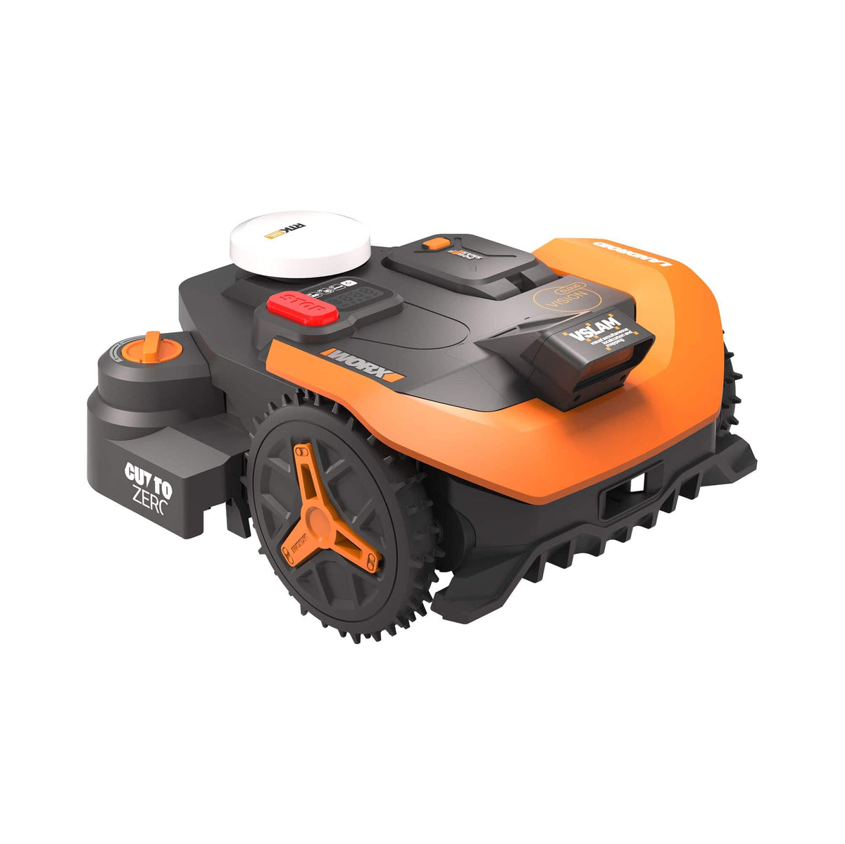 WORX - Landroid Vision 2WD 1/4 Acre Robotic Lawn Mower, AI Obstacle Avoidance Cloud Navigation Auto Mapping App Control WR310.1 - Black