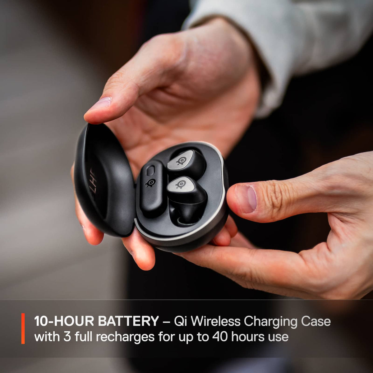 SteelSeries - Arctis GameBuds True Wireless Noise Cancelling Gaming Earbuds for PS5, PS4, PC, Switch, ROG Ally, Steam Deck - Black