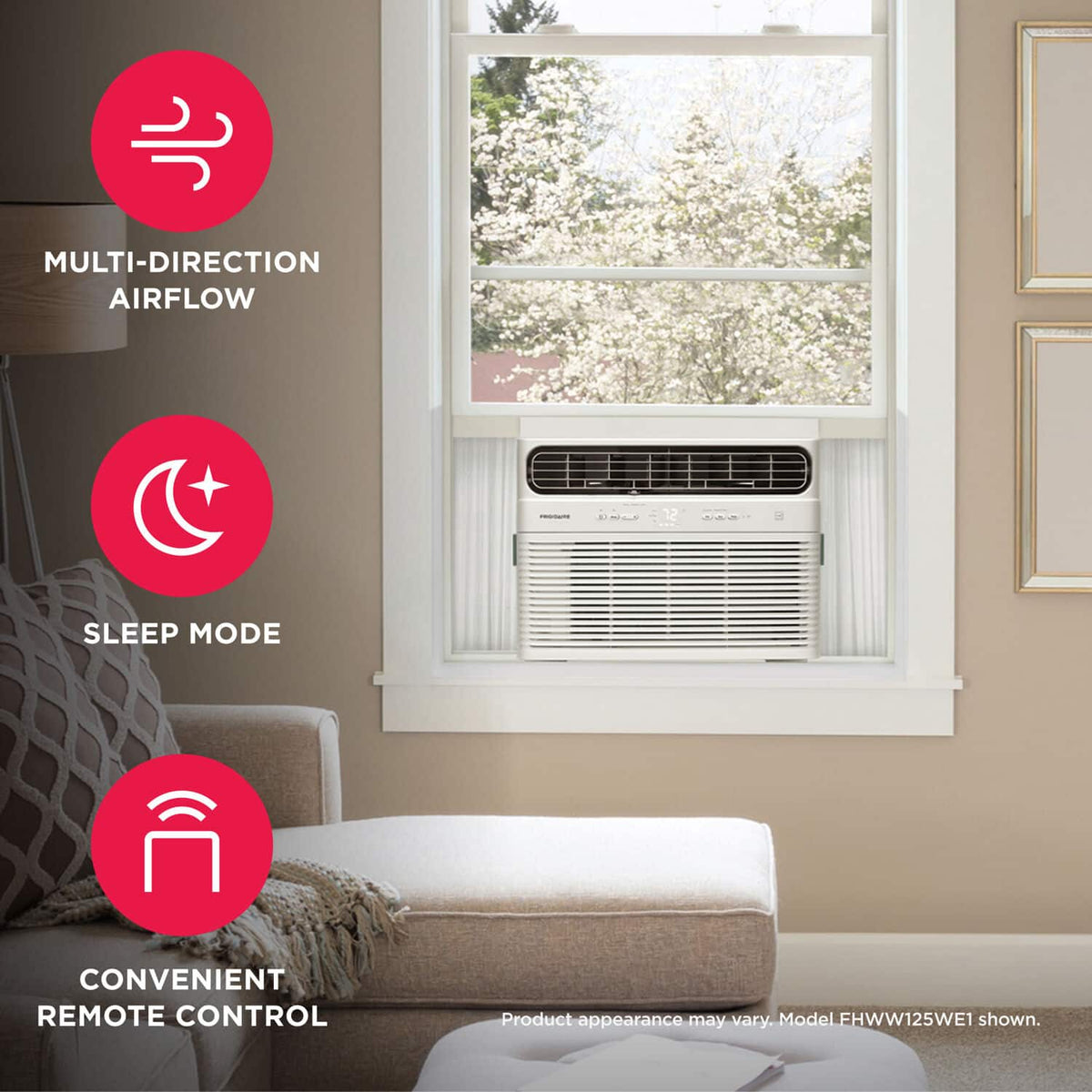 Frigidaire - 450 Sq. Ft. 10,000 BTU Inverter Smart Window Air Conditioner - White