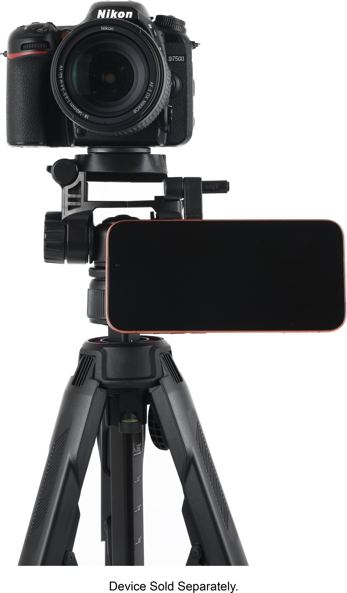 Sunpak - Creator Plus 69” Dual Camera & Smartphone Professional Pan-tilt head Tripod; Universal