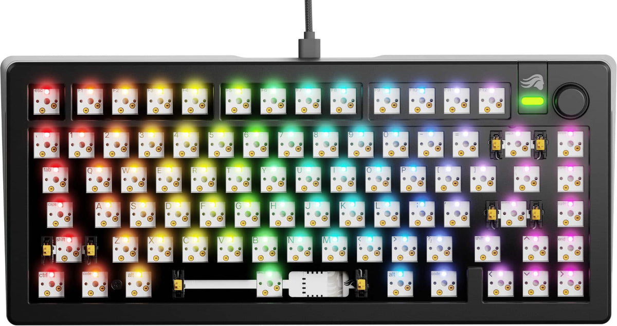 Glorious - GMMK 3 PRO 75% Barebones Wired Mechanical Linear Switch Gaming Keyboard with Hot-swappable Switches - Black