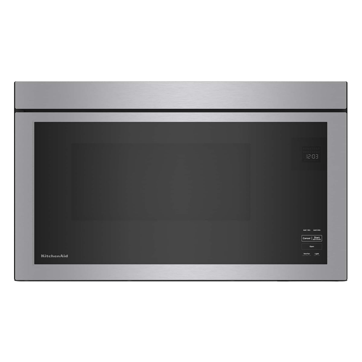 KitchenAid - 1.1 Cu. Ft. Over-the-Range Microwave with Flush Built-in Design and PrintShield Finish - Stainless Steel